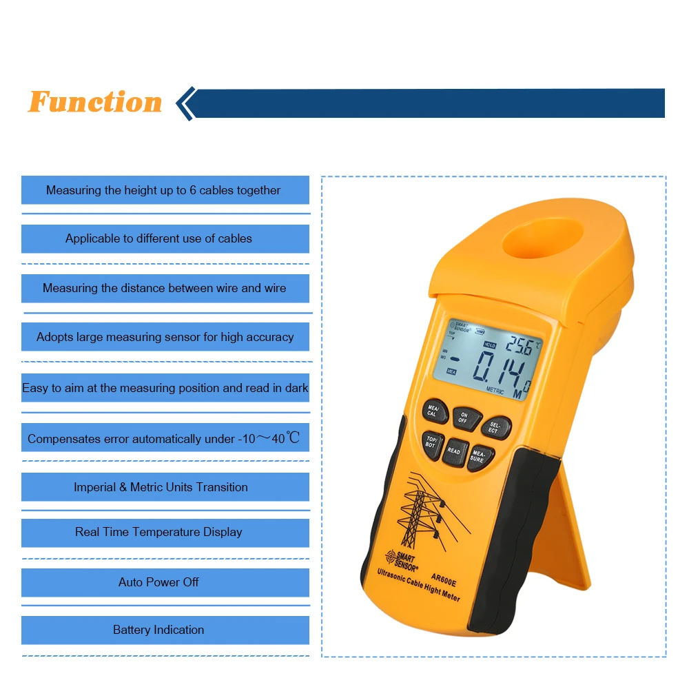 3. Digital LCD Ultrasonic Cable meter