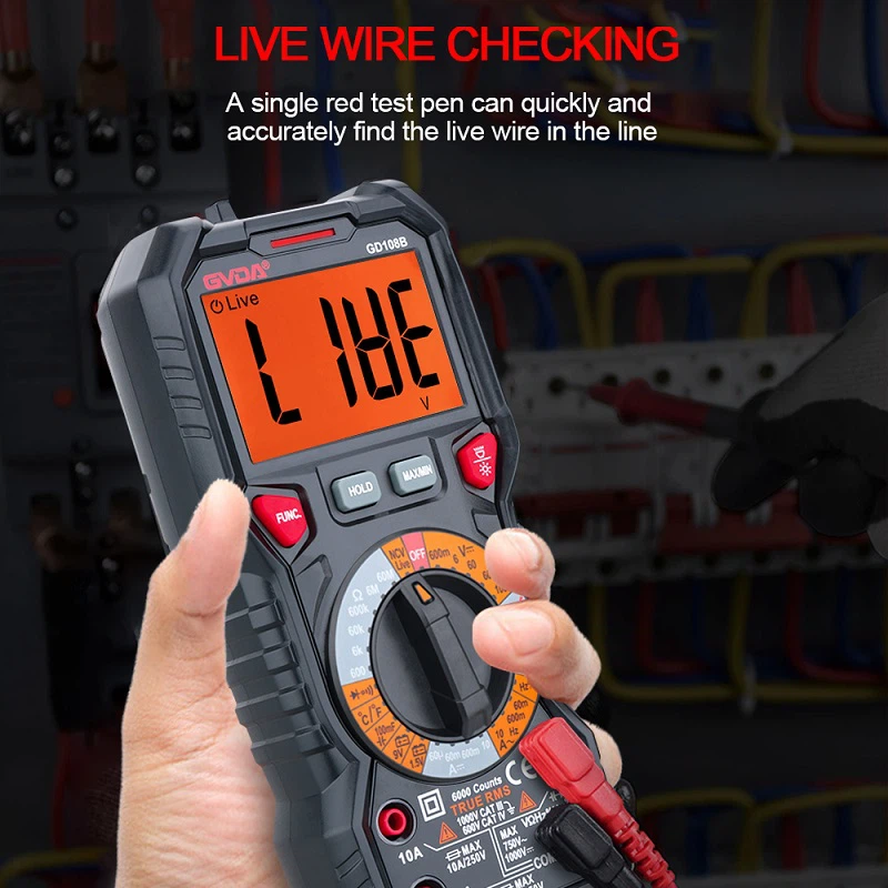 2 Multimter for live testing -
